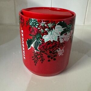 Starbucks Red Floral Mug